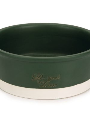 Beeztees DBL Köpek Mama Su Kabı, Seramik, Mat Yeşil, 20cm, 700ml
