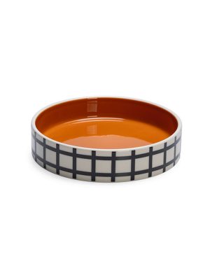 Beeztees Kedi Mama Su Kabı, Seramik, Turuncu / Beyaz, 16,5cm, 300ml