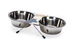 Beeztees Köpek İkili Mama Su Kabı, Paslanmaz Çelik, 20cm, 2x1800ml - Görsel 3
