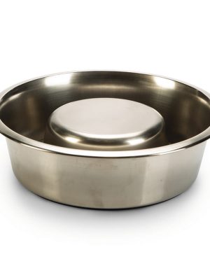 Beeztees Köpek Yavaş Besleme Mama Kabı, Paslanmaz Çelik, 20cm
