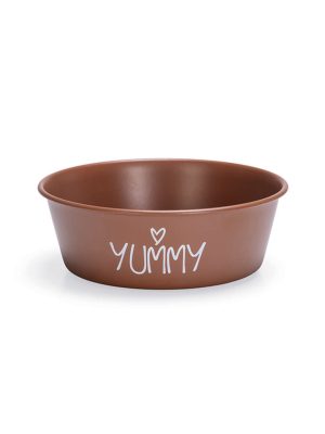 Beeztees Yavru Köpek Mama Su Kabı, Paslanmaz Çelik, Kaymaz Taban, Kiremit, 13cm, 470ml