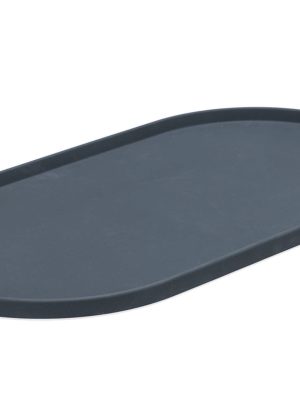 Beeztees DBL Mama Su Kabı Servisi, Silikon, Kaymaz, Antrasit, 45x25x1,5cm