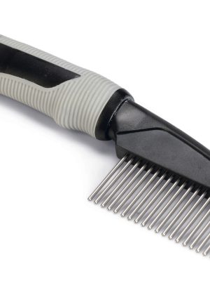 Beeztees Tüy Dökme Dönemi Köpek Tarağı, L, Siyah Gri, 21cm, 21x5,5x3cm