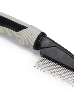 Beeztees Tüy Dökme Dönemi Köpek Tarağı, S, Siyah Gri, 21cm, 21x5,5x3cm