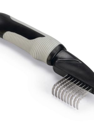 Beeztees Orta ve Uzun Tüylü Köpek Kıtık Açıcı Tarak, Siyah Gri, 19x5x2cm
