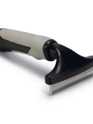 Beeztees Kısa ve Uzun Tüylü Köpek Alt Kürk Tarağı, Siyah Gri, M, 15,5cm, 15,5x8,5x5cm