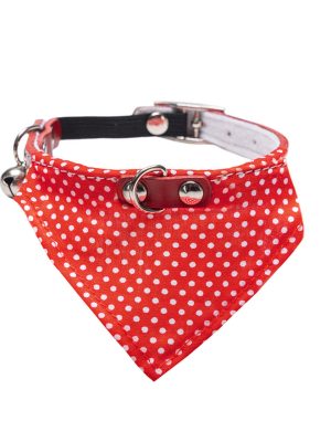 Beeztees Kedi Boyun Tasması, Bandanalı, Zilli, Kırmızı, 24-29cm