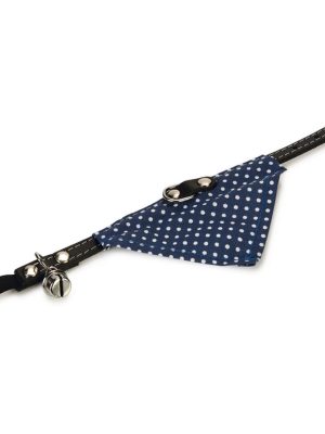 Beeztees Kedi Boyun Tasması, Bandanalı, Zilli, Mavi, 24-29cm