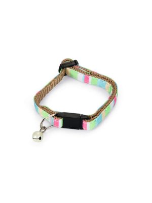 Beeztees Yavru Kedi Boyun Tasması, Zilli, Yeşil, 16-32cm