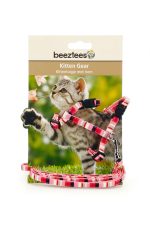 Beeztees Yavru Kedi Göğüs Tasması ve Gezdirme Kayışı, 120cm, Pembe, 15-33cm - Görsel 2