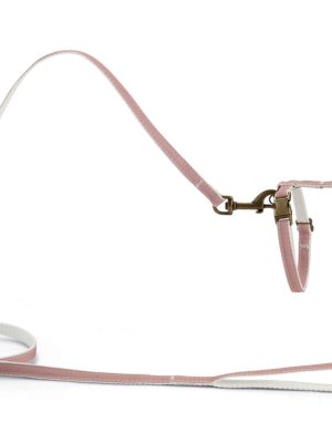 Beeztees DBL Kedi Göğüs Tasması ve Gezdirme Kayışı, 130cm, Pudra Pembe, 27-45cm