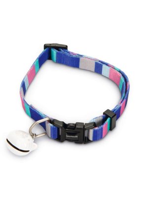 Beeztees Kedi Boyun Tasması, Zilli, Renkli Çizgili, 20-30cm