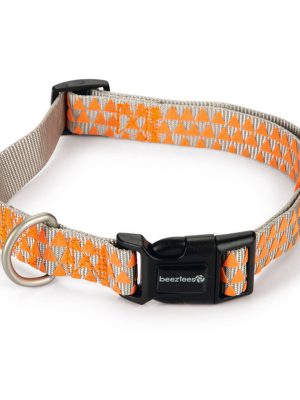 Beeztees Köpek Boyun Tasması, Açık Gri Turuncu, 48-70cm