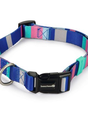 Beeztees Köpek Boyun Tasması, Renkli Kalın Çizgiler, 48-70cm, 25mm