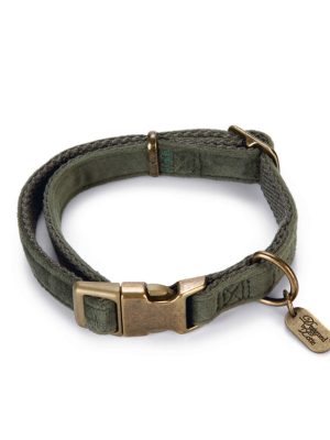 Beeztees DBL Köpek Tasması, Kadife, Nefti, 26-40cm, 15mm