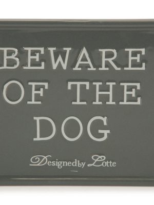 Beeztees DBL Dikkat Köpek Var Uyarı Tabelası, Seramik, Gri, 20x16cm