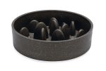 Beeztees DBL Köpek Yavaş Besleme Mama Kabı, Bambu, Antrasit, 21cm, 1430ml