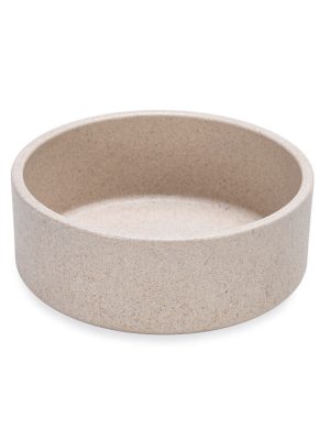 Beeztees DBL Köpek Mama Su Kabı, Bambu, Bej, 12cm, 300ml