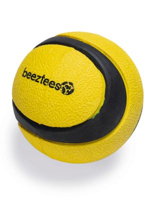 Beeztees Köpek Oyuncağı, Yüzen, Tenis Topu, Kauçuk, Siyah/Sarı, 6,3cm