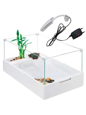 Sobo Cam Kaplumbağa Bahçesi Filtre-Lambalı 60x35x25