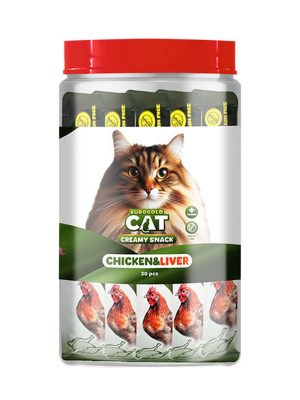EuroGold Cat Sıvı Kedi Ödülü Tavuk - Ciğer 30x15Gr