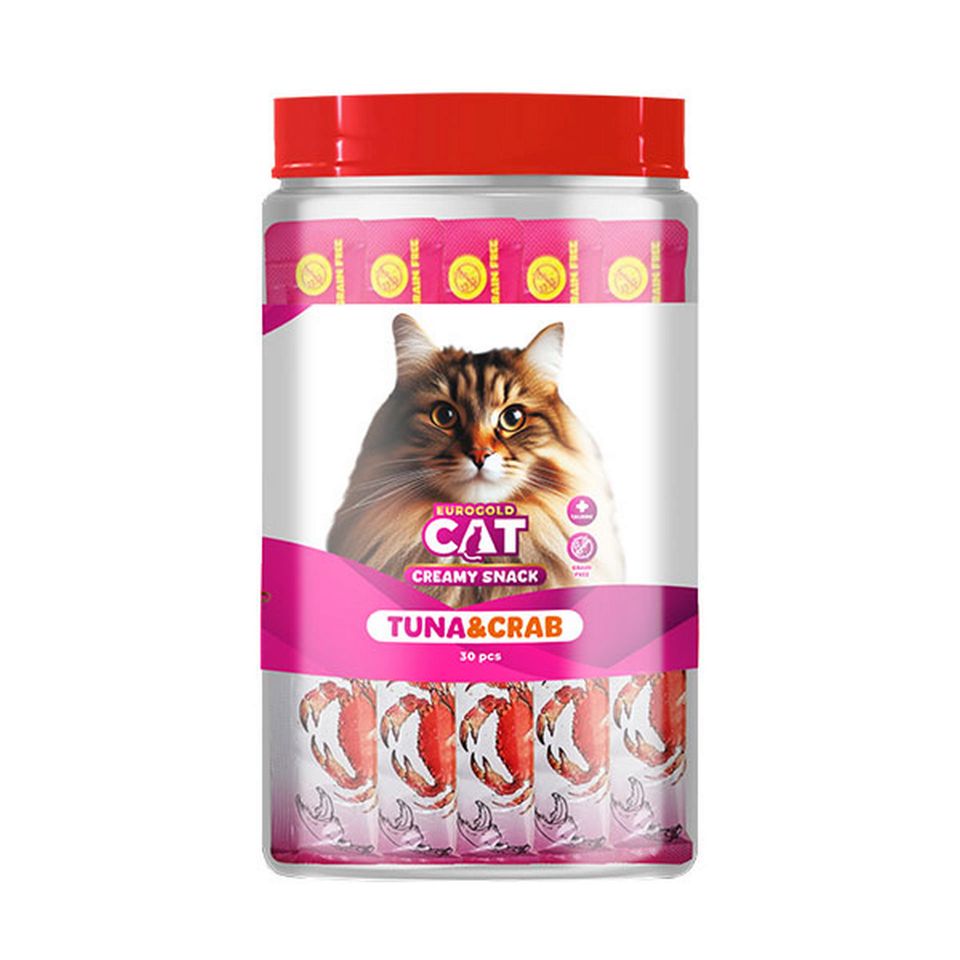 1184934_444-LS30-021.jpg EuroGold Cat Sıvı Kedi Ödülü Ton - Yengeç 30x15Gr - Görsel 1