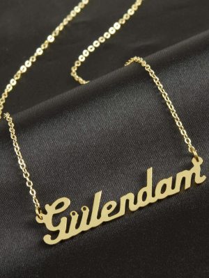 Gülendam İsimli Kolye -Sarı