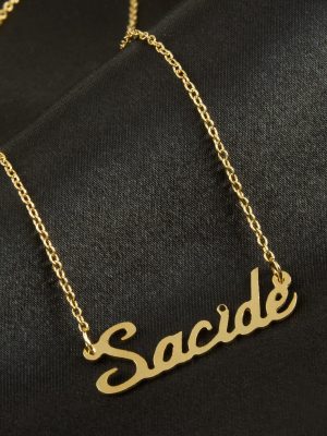 Sacide İsimli Kolye -Sarı