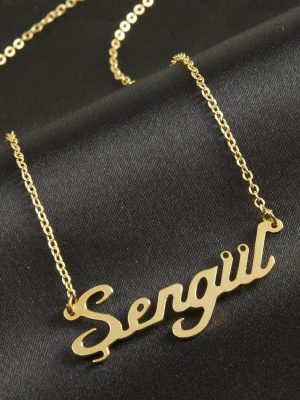 Şengül İsimli Kolye -Sarı