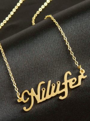 Nilüfer İsimli Kolye -Sarı