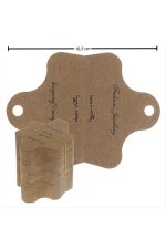 Kraft Kelebek Kolye Kartı-Beyaz-1