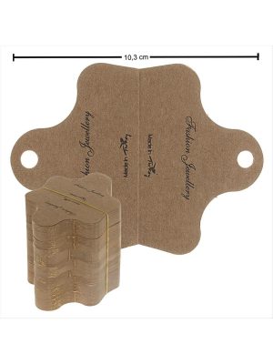 Kraft Kelebek Kolye Kartı-Beyaz-1