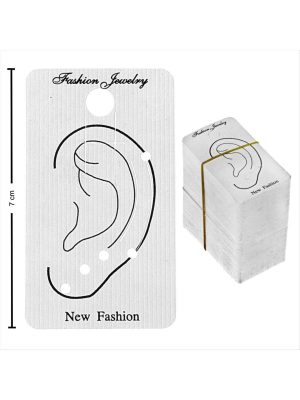 Kıkırdak Küpe Kartı-Beyaz