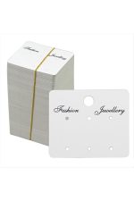 3 Çift Küpe Kartı-Beyaz