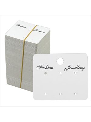 3 Çift Küpe Kartı-Beyaz