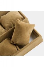 3 Basamaklı Anfora Kumaş Yastıklı Stand-Kahverengi-1 - Görsel 2