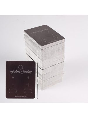 Klıpsli 3 Delikli Küpe Kartı-Siyah