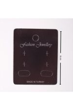 Klıpsli 3 Delikli Küpe Kartı-Siyah - Görsel 2