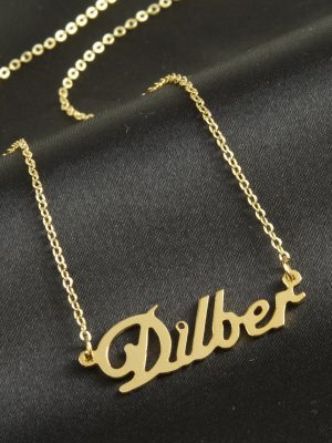 Dilber İsimli Kolye -Sarı