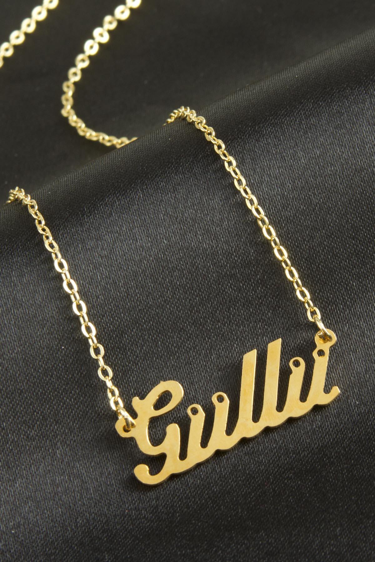 1200360_Gullu-Isimli-Kolye-Kisiye-Ozel-9187.jpg Güllü İsimli Kolye -Sarı - Görsel 1