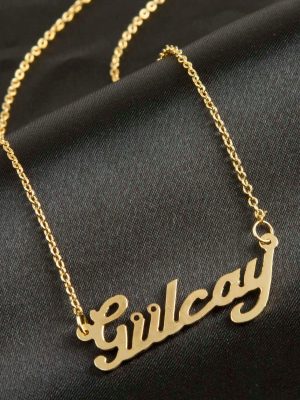 Gülcay İsimli Kolye -Sarı