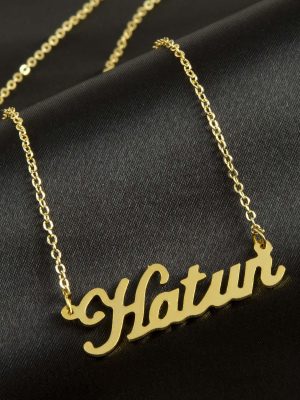 Hatun İsimli Kolye -Sarı
