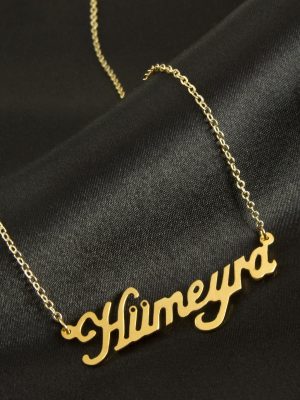 Hümeyra İsimli Kolye -Sarı