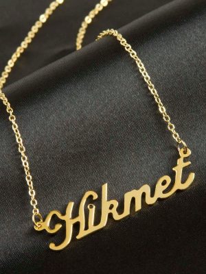 Hikmet İsimli Kolye -Sarı