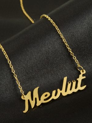 MEvlüt İsimli Kolye -Sarı