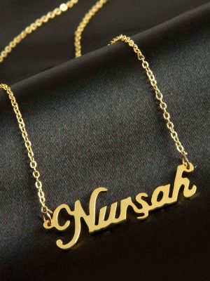 Nurşah İsimli Kolye -Sarı