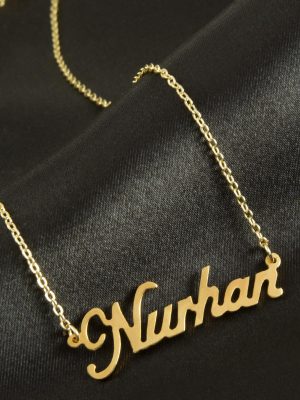 Nurhan İsimli Kolye -Sarı