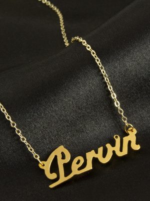 Pervin İsimli Kolye -Sarı