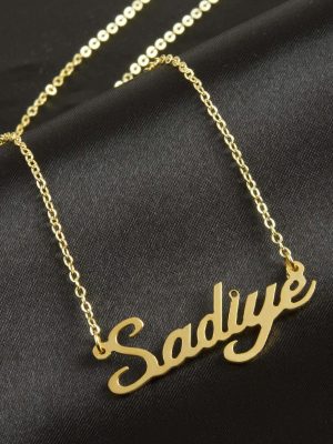 Sadiye İsimli Kolye -Sarı