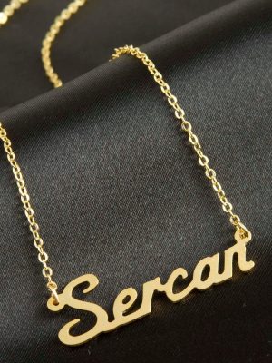 Sercan İsimli Kolye -Sarı